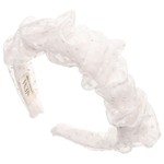 Siena Hairband Scrunchie - Tule White Dots
