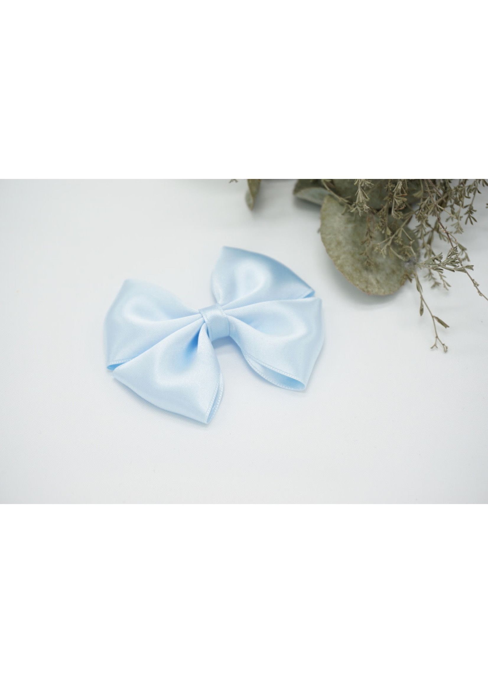 Petite Zara Satin Bow - Baby Blue