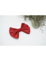 Petite Zara Satin Bow - Burgundy