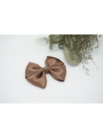 Petite Zara Satin Bow - Chocolate