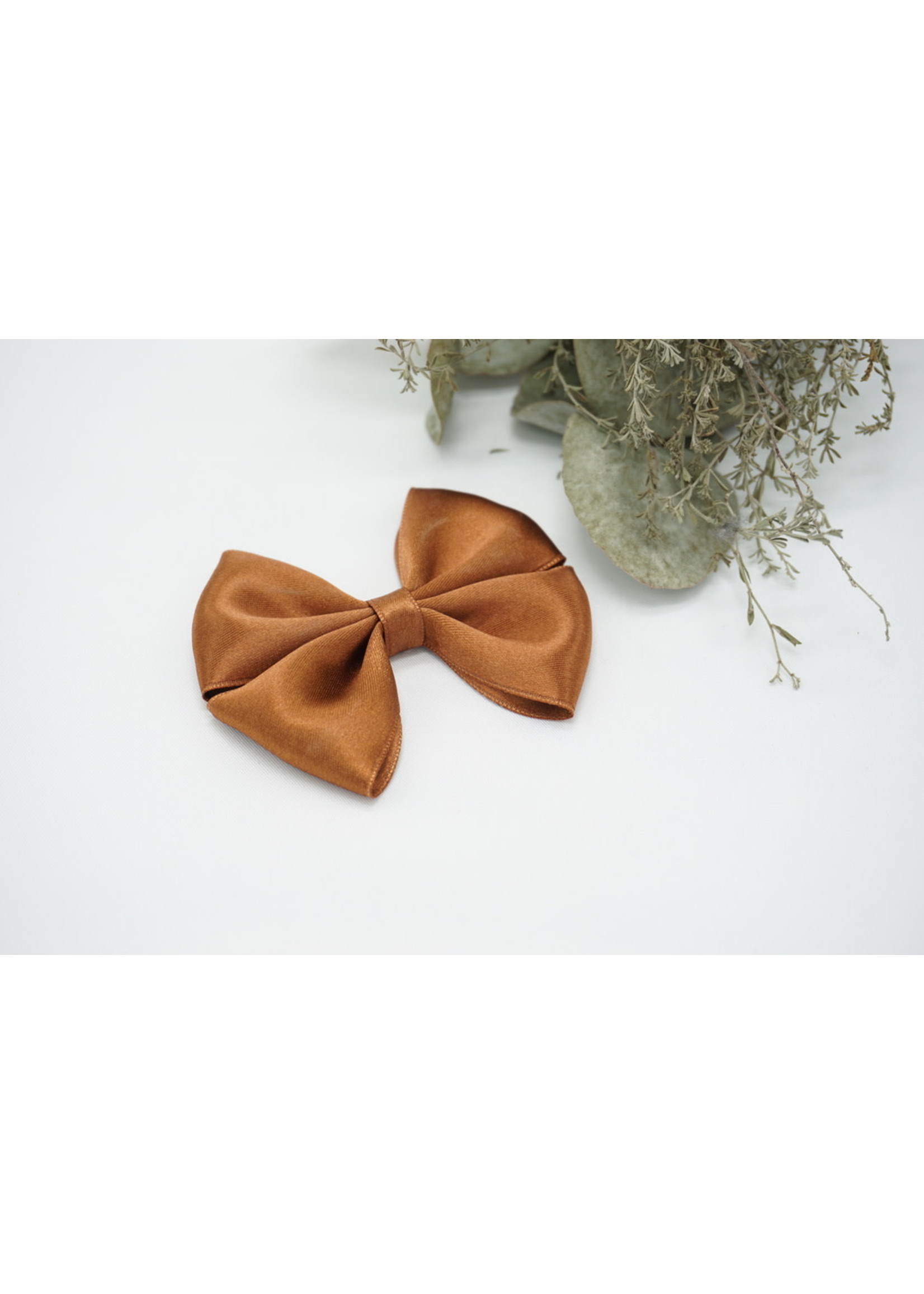 Petite Zara Copy of Satin Bow - Chocolate