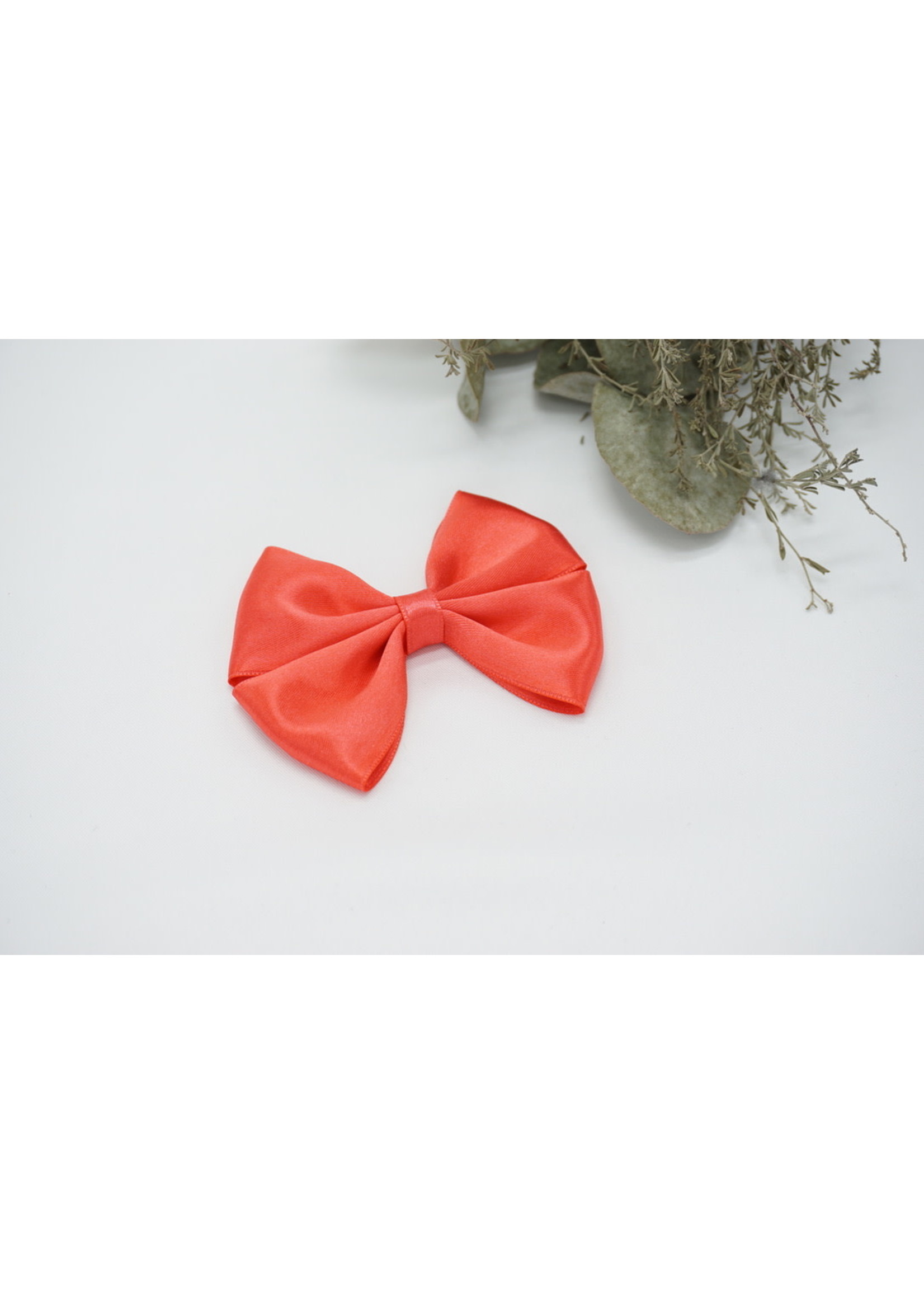 Petite Zara Satin Bow - Coral