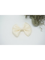 Petite Zara Satin Bow - Creme