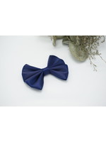 Petite Zara Satin Bow - Dark Blue