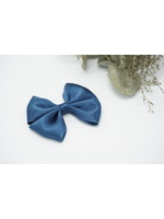 Petite Zara Copy of Satin Bow - Dark Blue