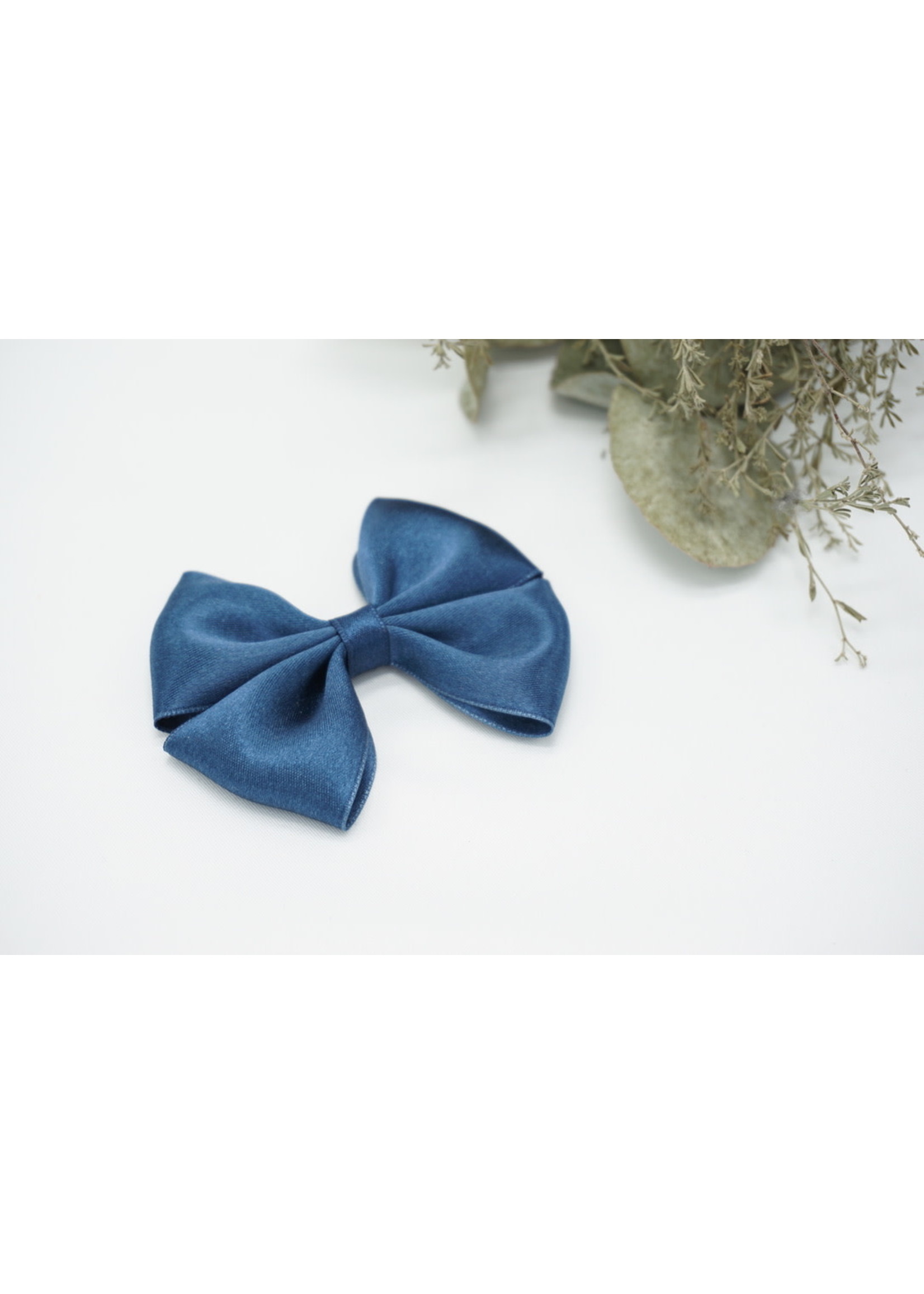 Petite Zara Satin Bow - Dark Jeans