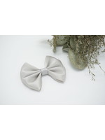 Petite Zara Satin Bow - Light Gray