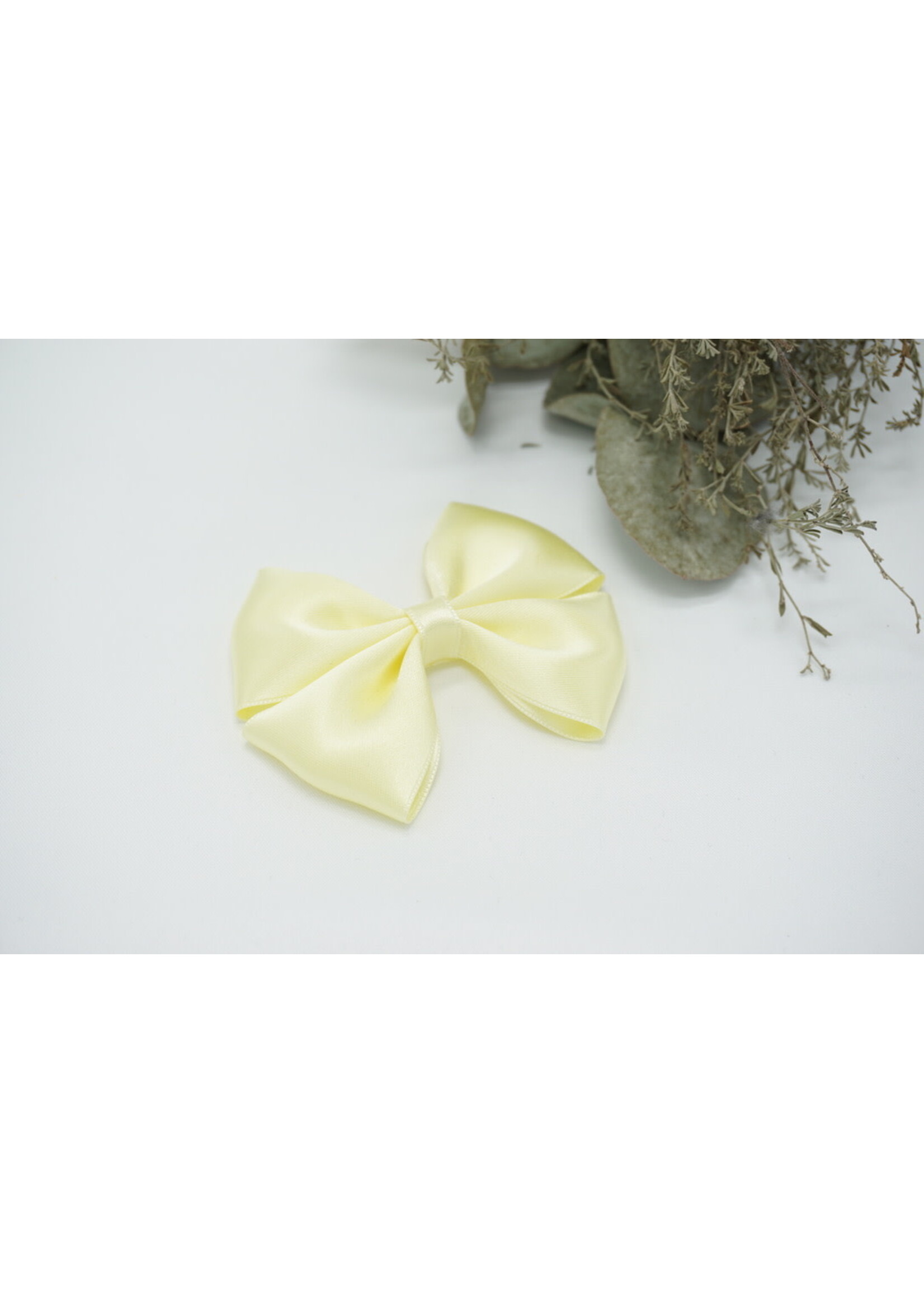 Petite Zara Satin Bow - Light Yellow