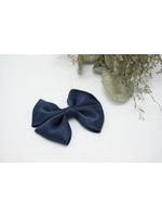 Petite Zara Satin Bow - Navy