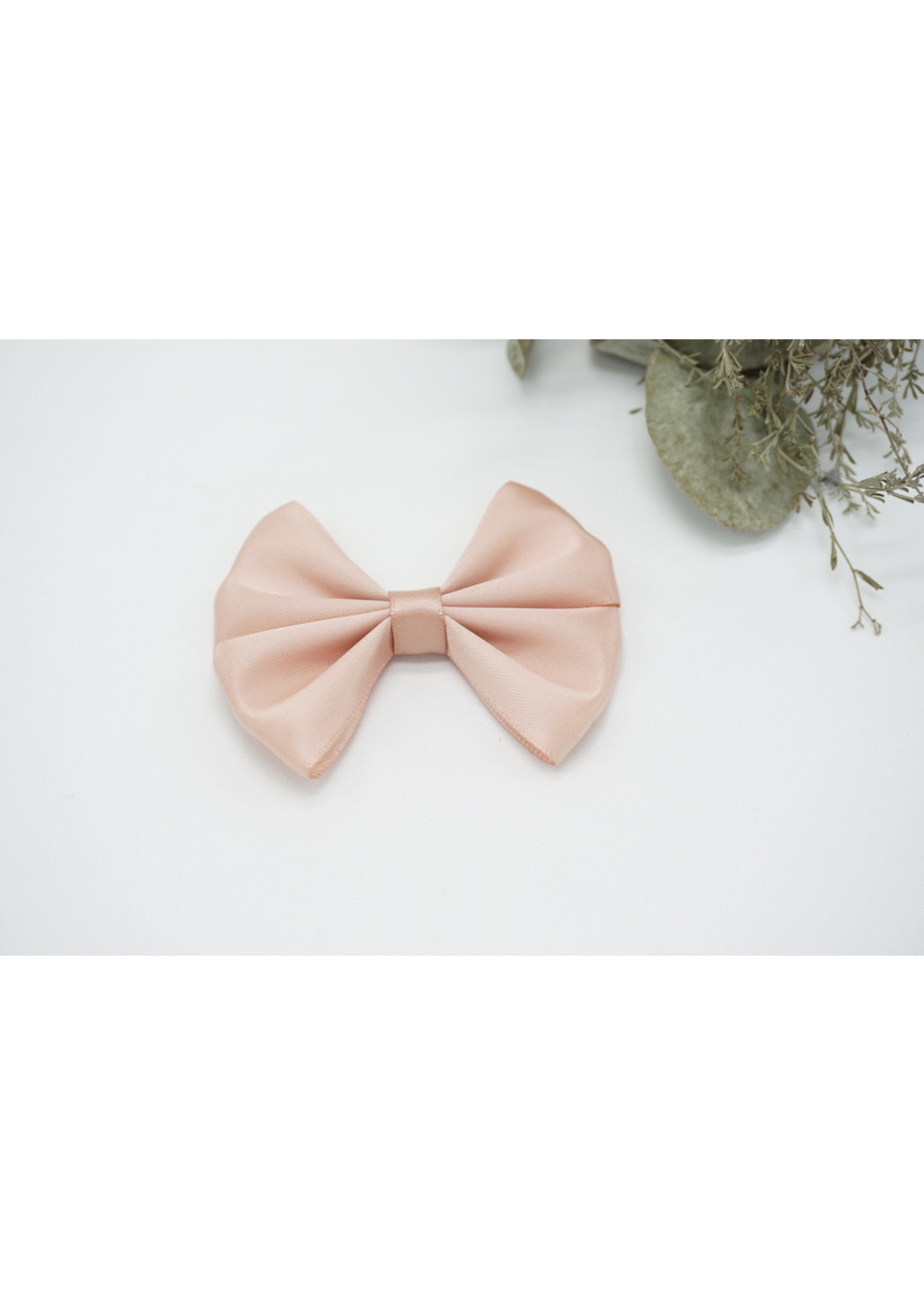 Petite Zara Satin Bow - Nude