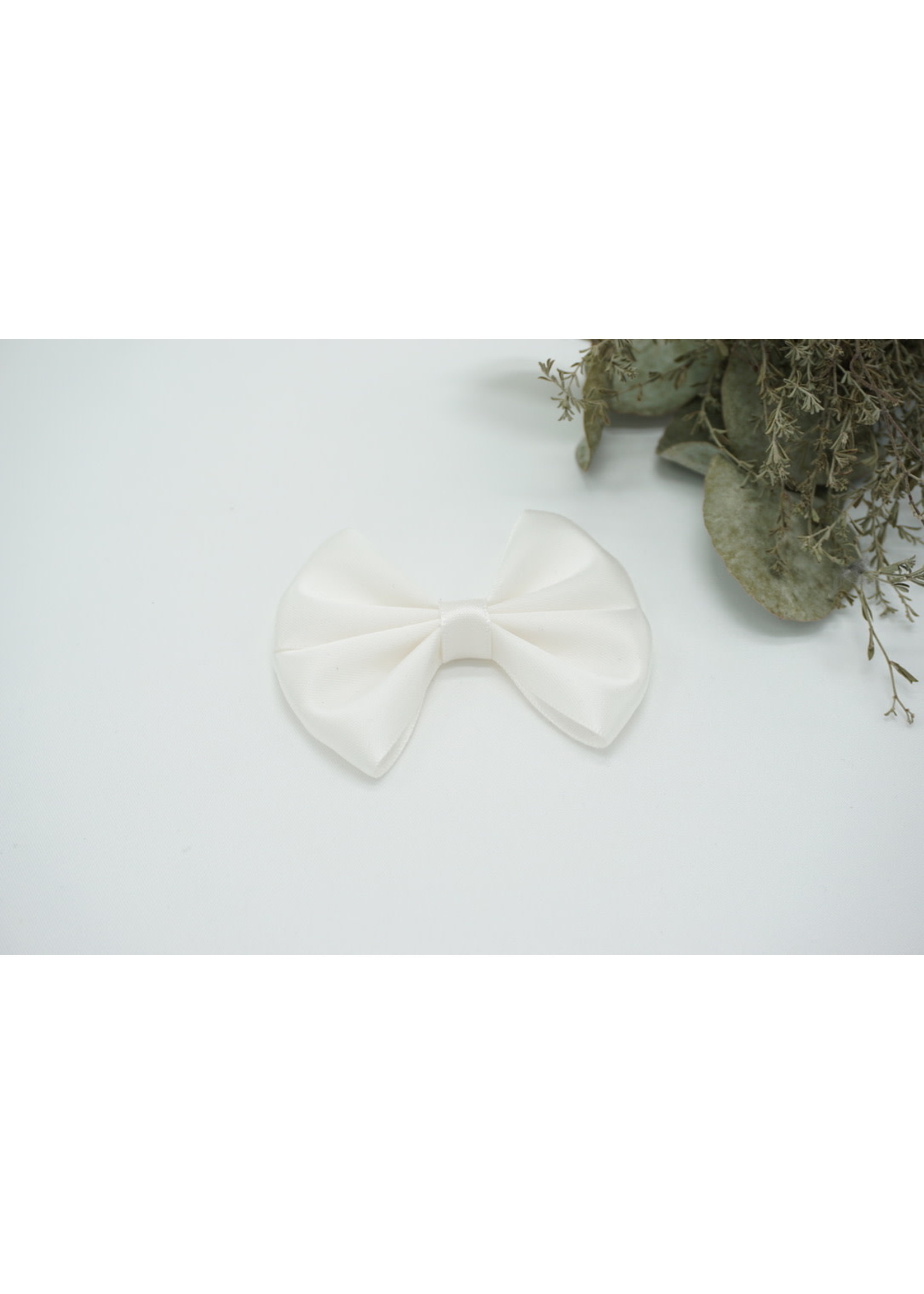 Petite Zara Satin Bow - Offwhite