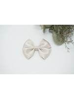 Petite Zara Satin Bow - Stone