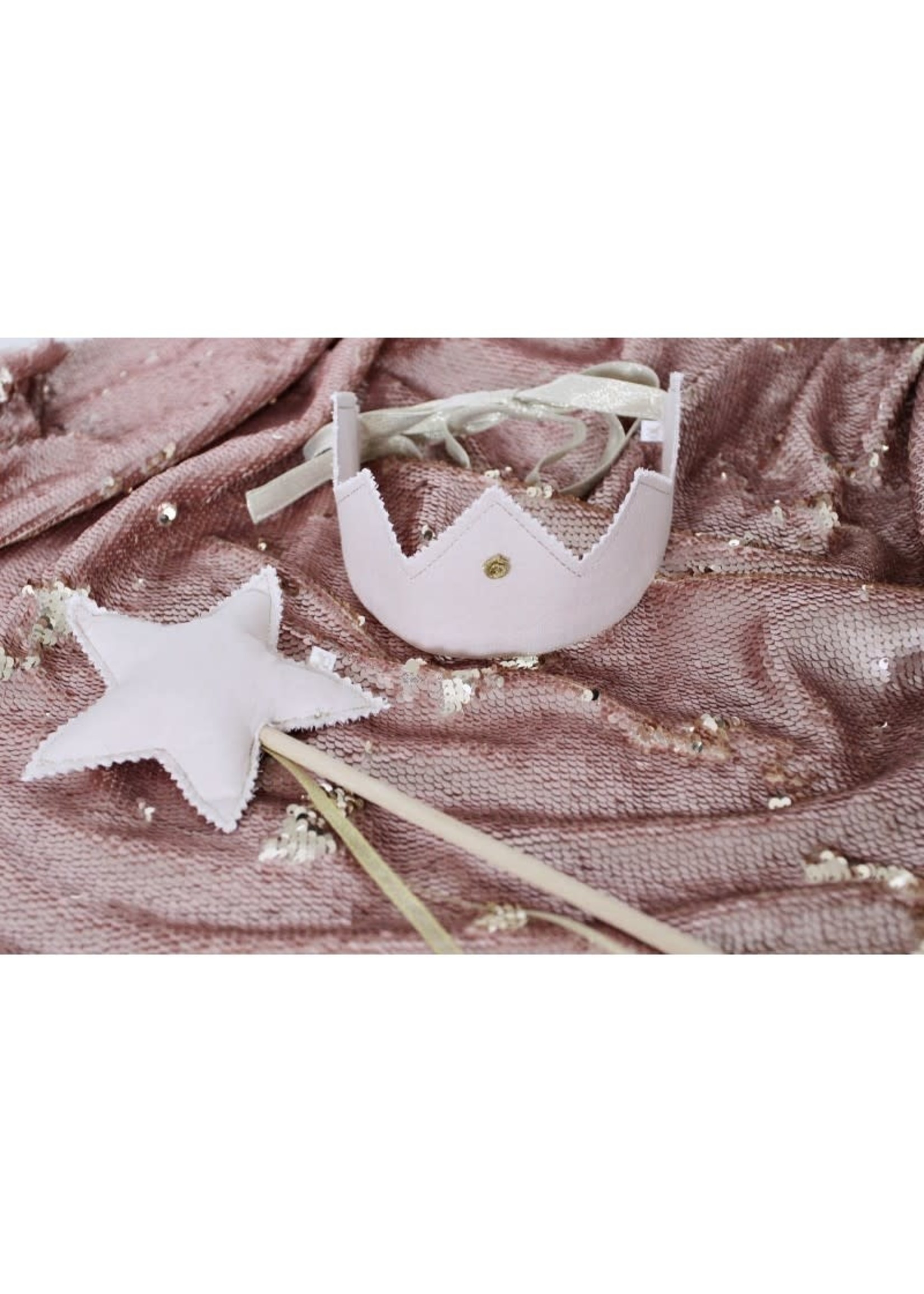 Cotton & Sweets Linen Crown - Powder Pink