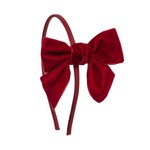 Diadeem Velvet Bow - Burgundy
