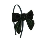 Diadeem Velvet Bow - Green