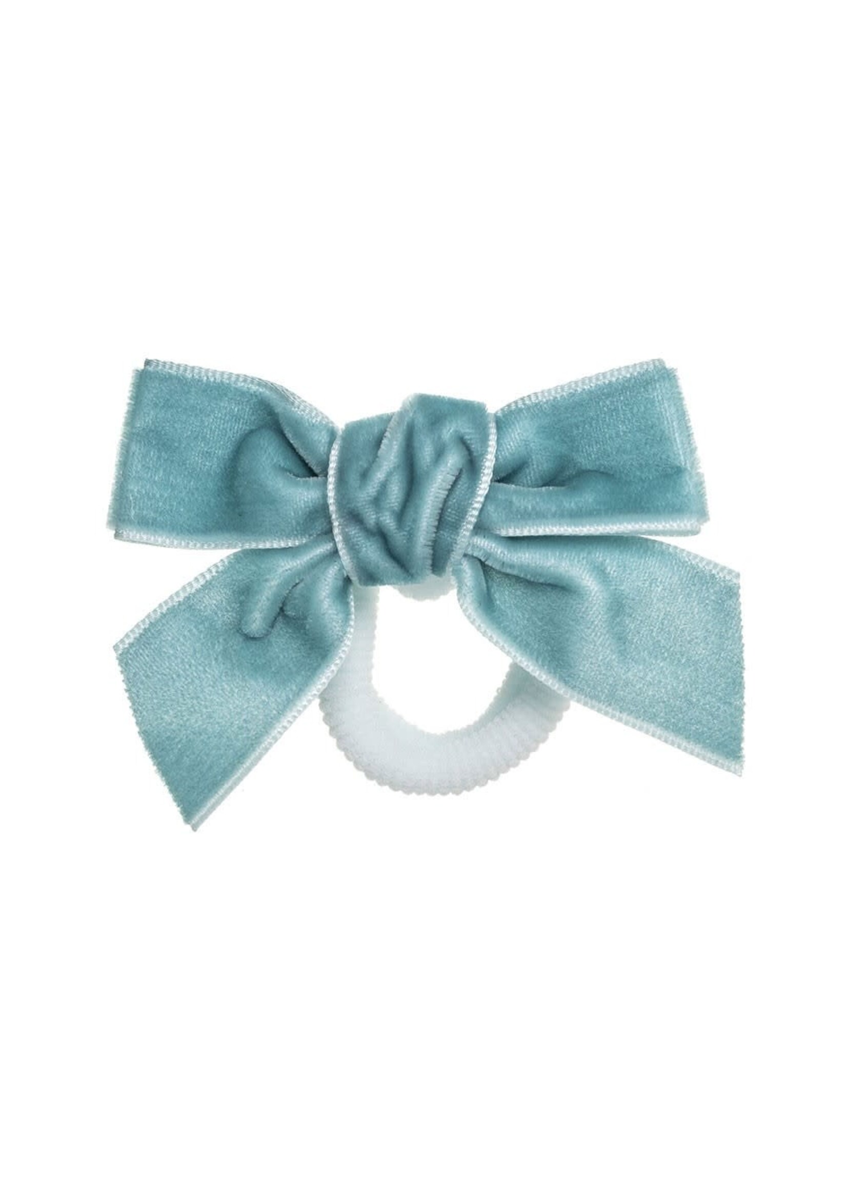 Hair Bow Velvet - turquoise