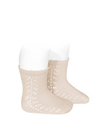 Condor Baby Side Openwork Socks - Linnen