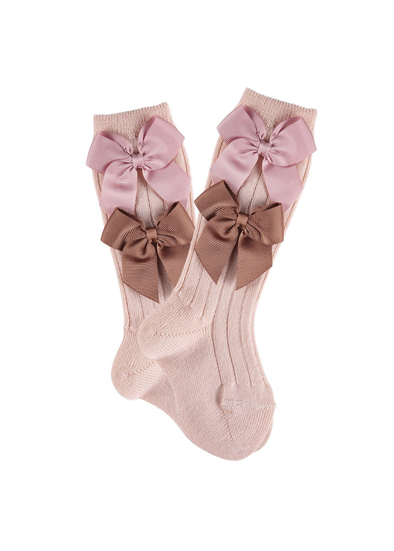 Condor Condor Socks Two Bows - Pink