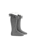 Condor Ruffle Socks Knee High - Gray