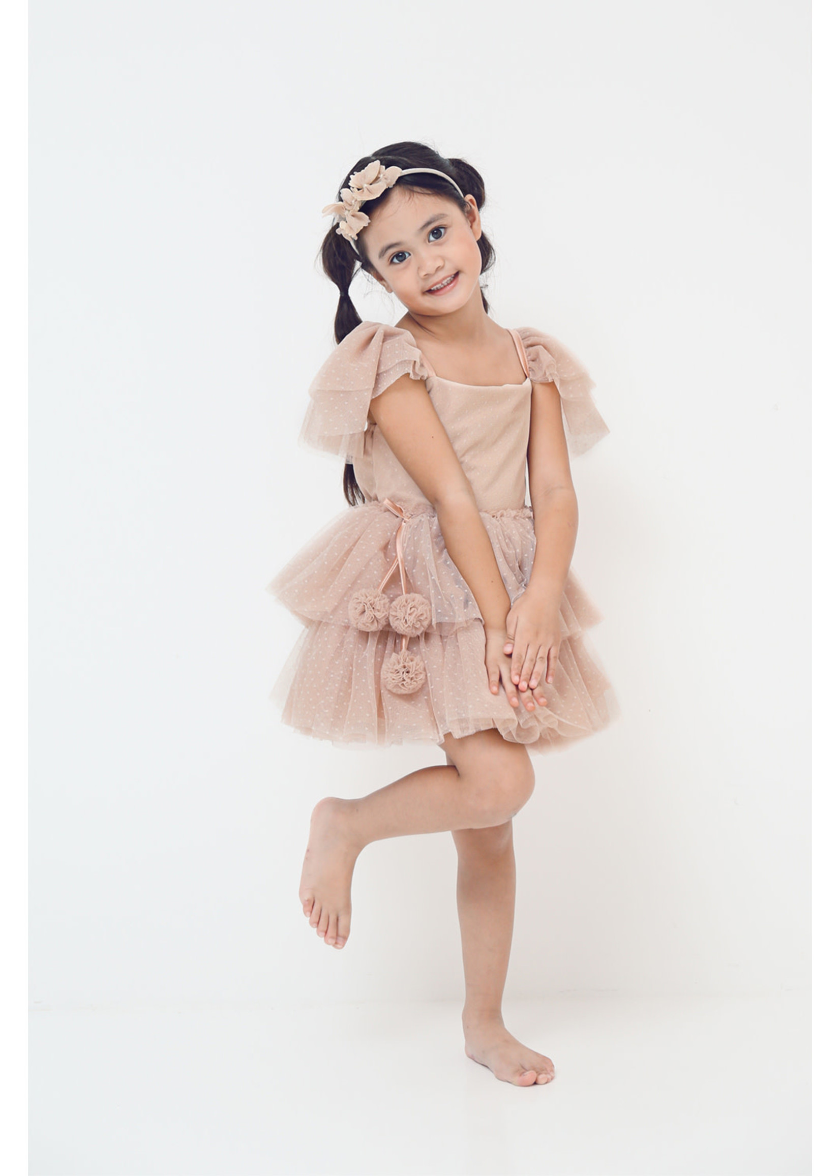 Spinkie Tutu Dress Set - Champange