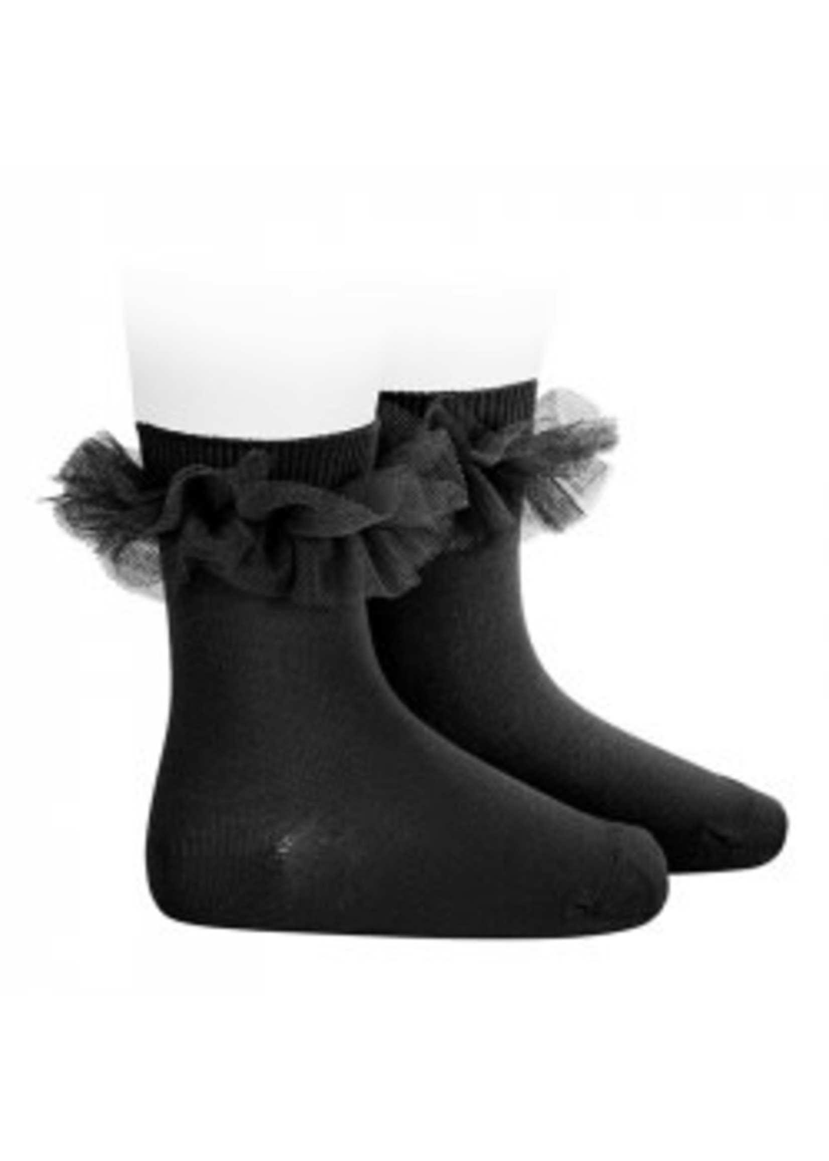 Condor Ruffle Short Socks - Black