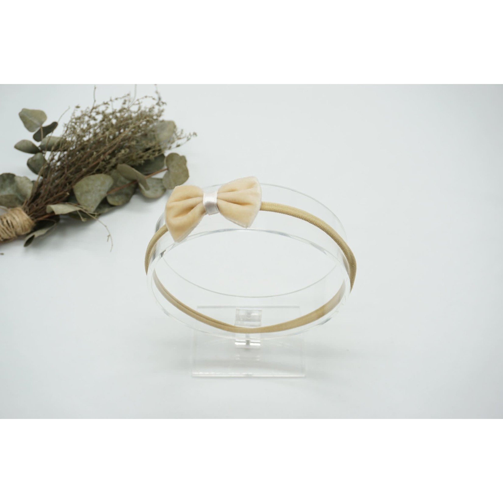 Newborn Hairbow Vanille Velvet