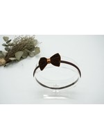 Newborn Hairbow Chocolate Velvet