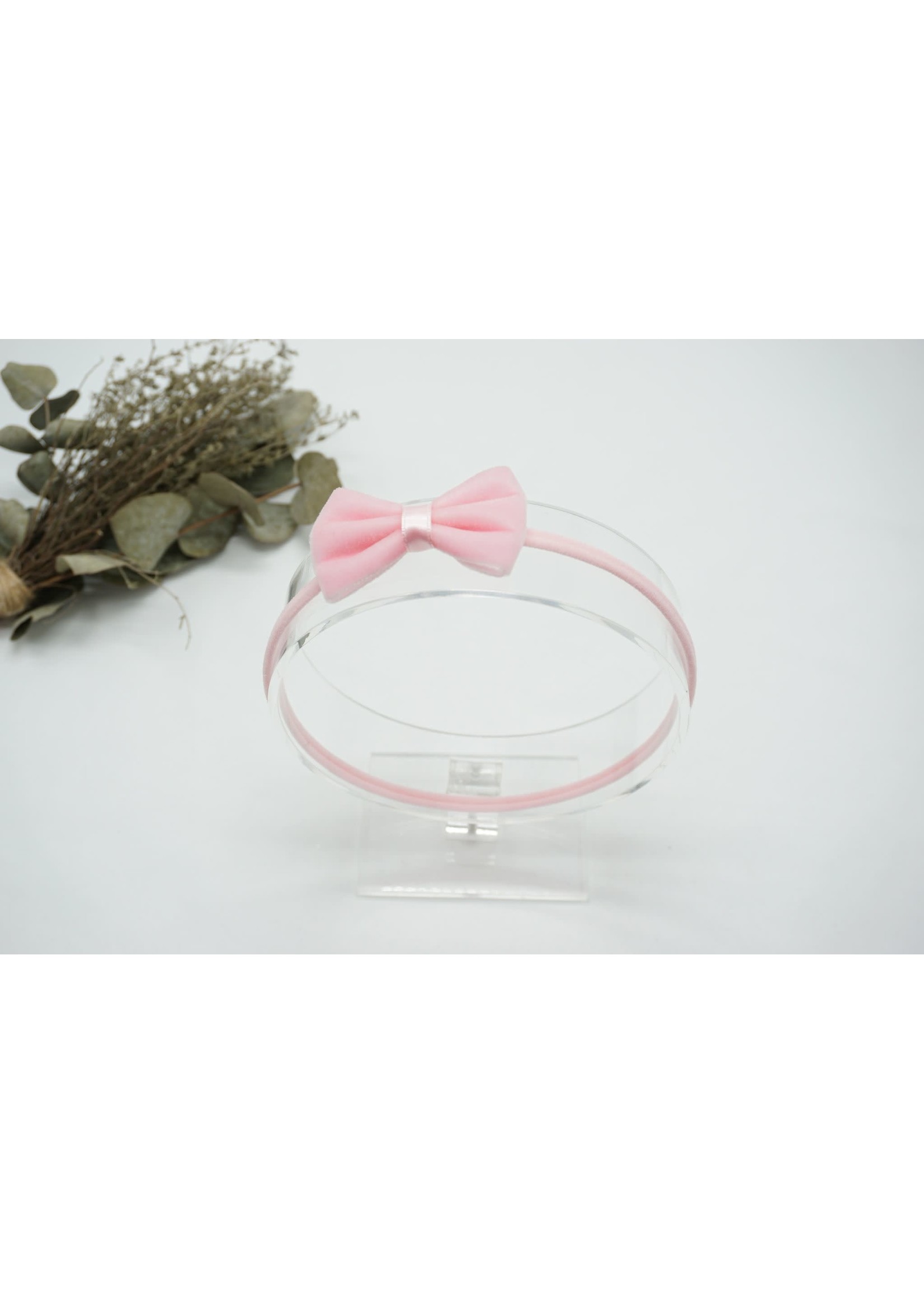 Newborn Hairbow Bright Pink Velvet