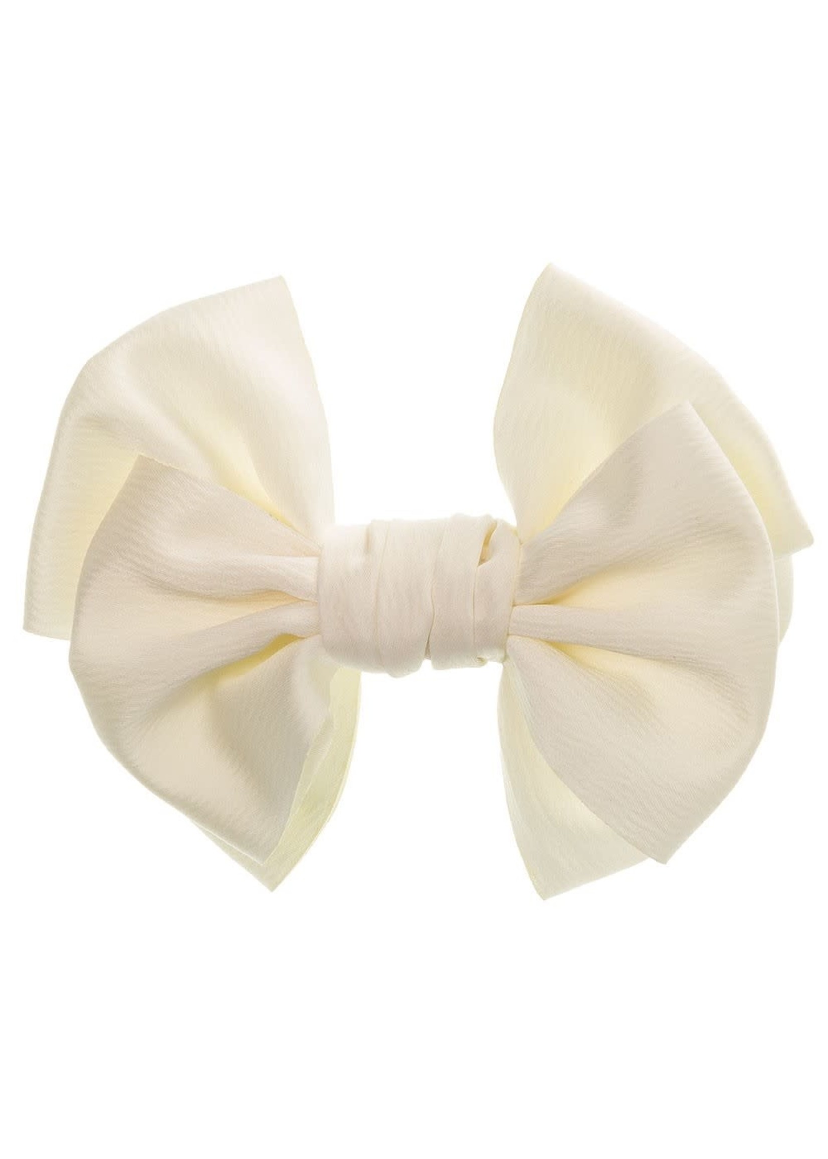 Satin Big Butterfly Bow - Ivory