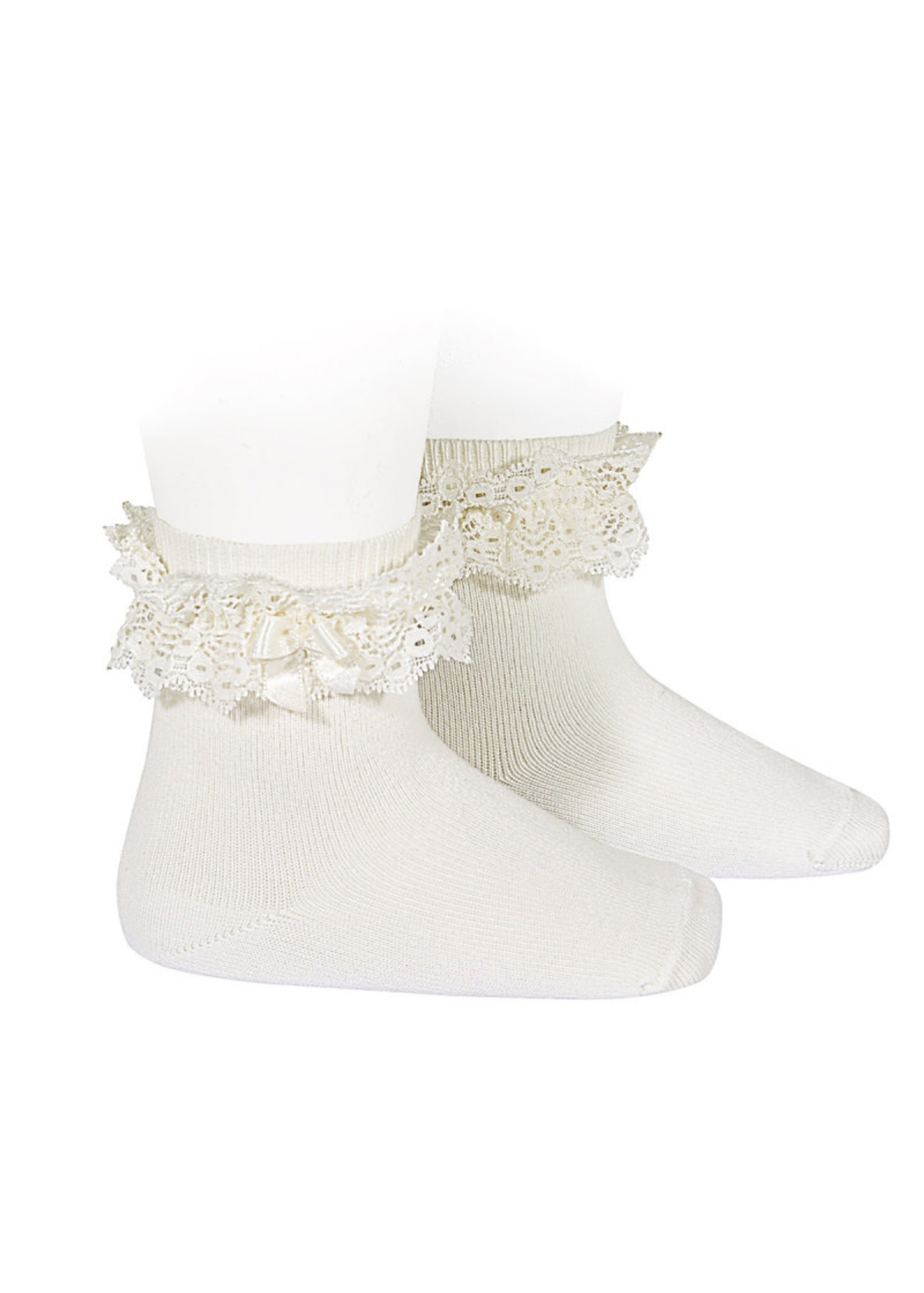 Condor Socks Lace Trim - Creme