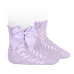 Socks Open w/Bow -  Mauve