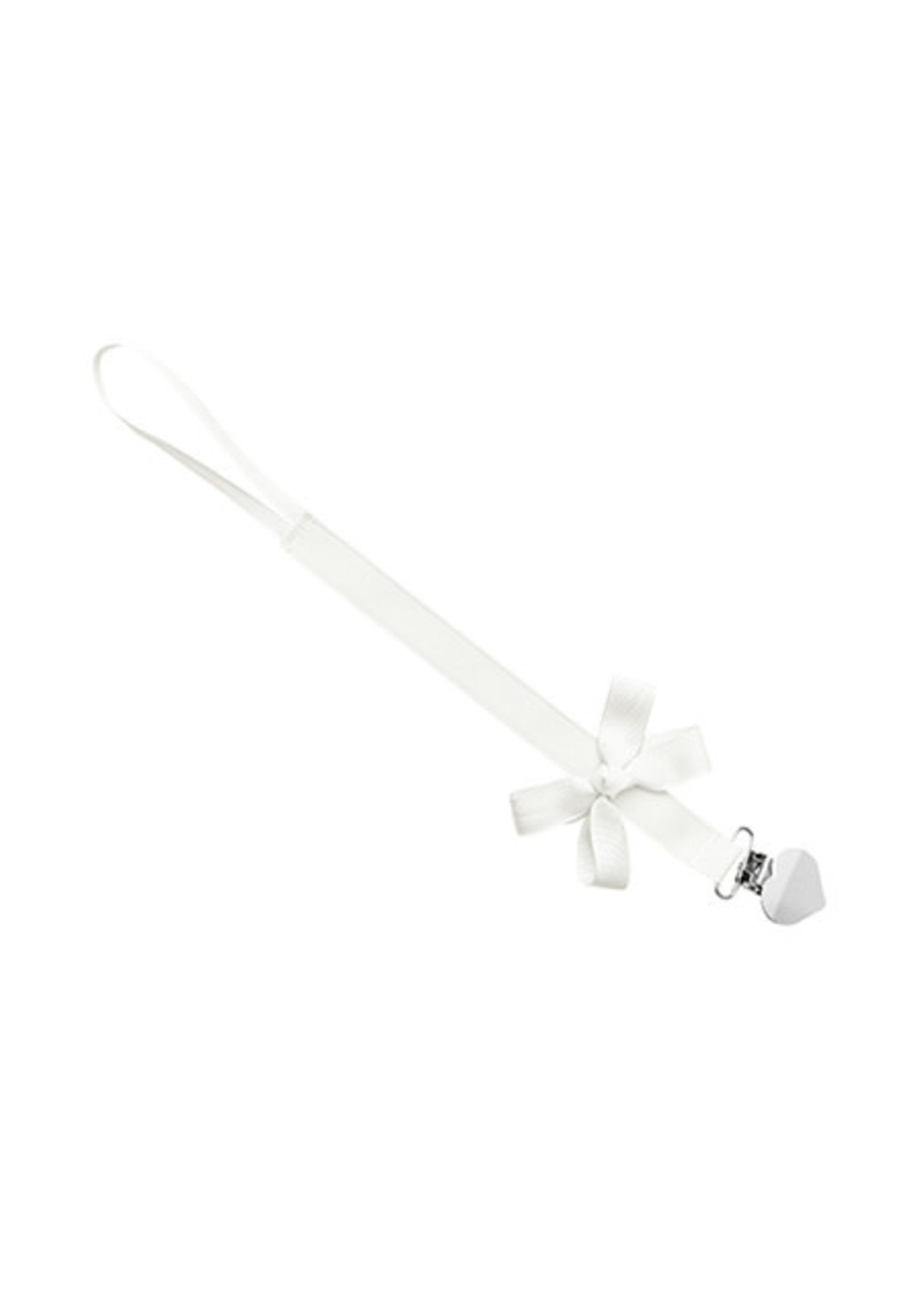 Prinsessefin Pacifier Clip White