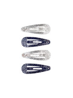 Hairclips Irene Glitter, Navy Blue/Silver - Souza