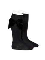 Condor Velvet Socks Knee High - Black