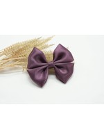 Petite Zara Satin Bow - Plum Purple