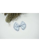 Petite Zara Satin Bow - Steel Blue