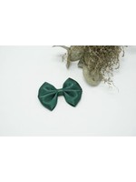 Petite Zara Satin Bow - Forest Green