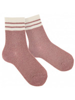 Condor Socks Casual Stripes with Glitter - Tamarisk