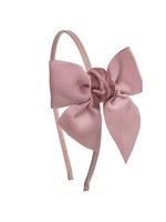 Siena Diadeem Bow Velvet Pale Pink