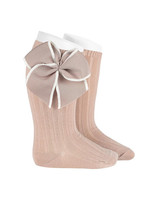 Condor Knee Socks Rib Fashion - Old Rose