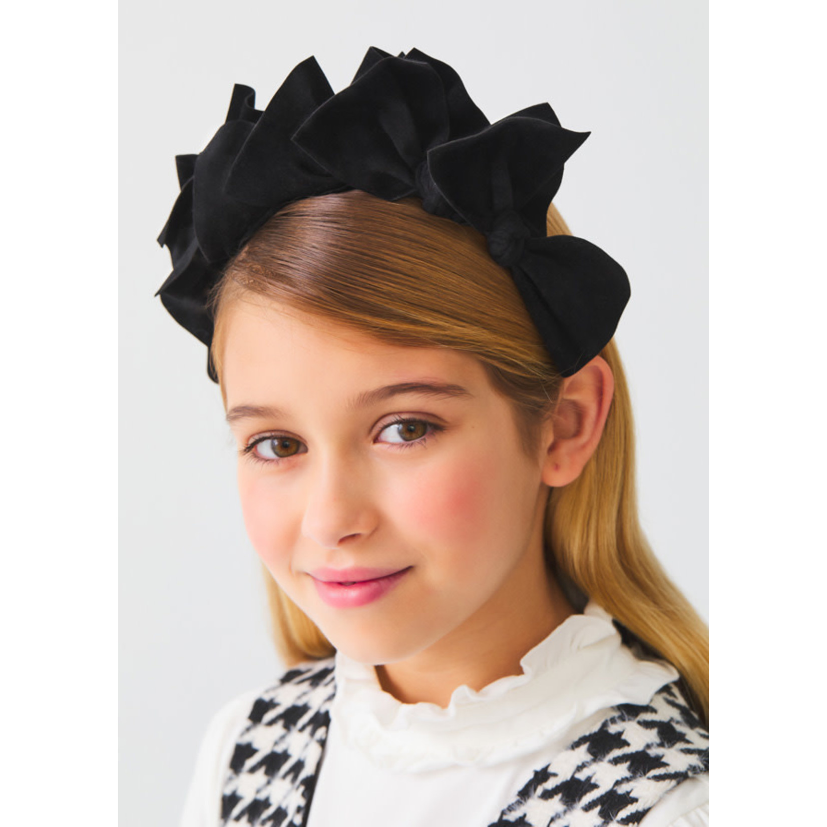 Suede Black Bows  Diadaam - Abel & Lula