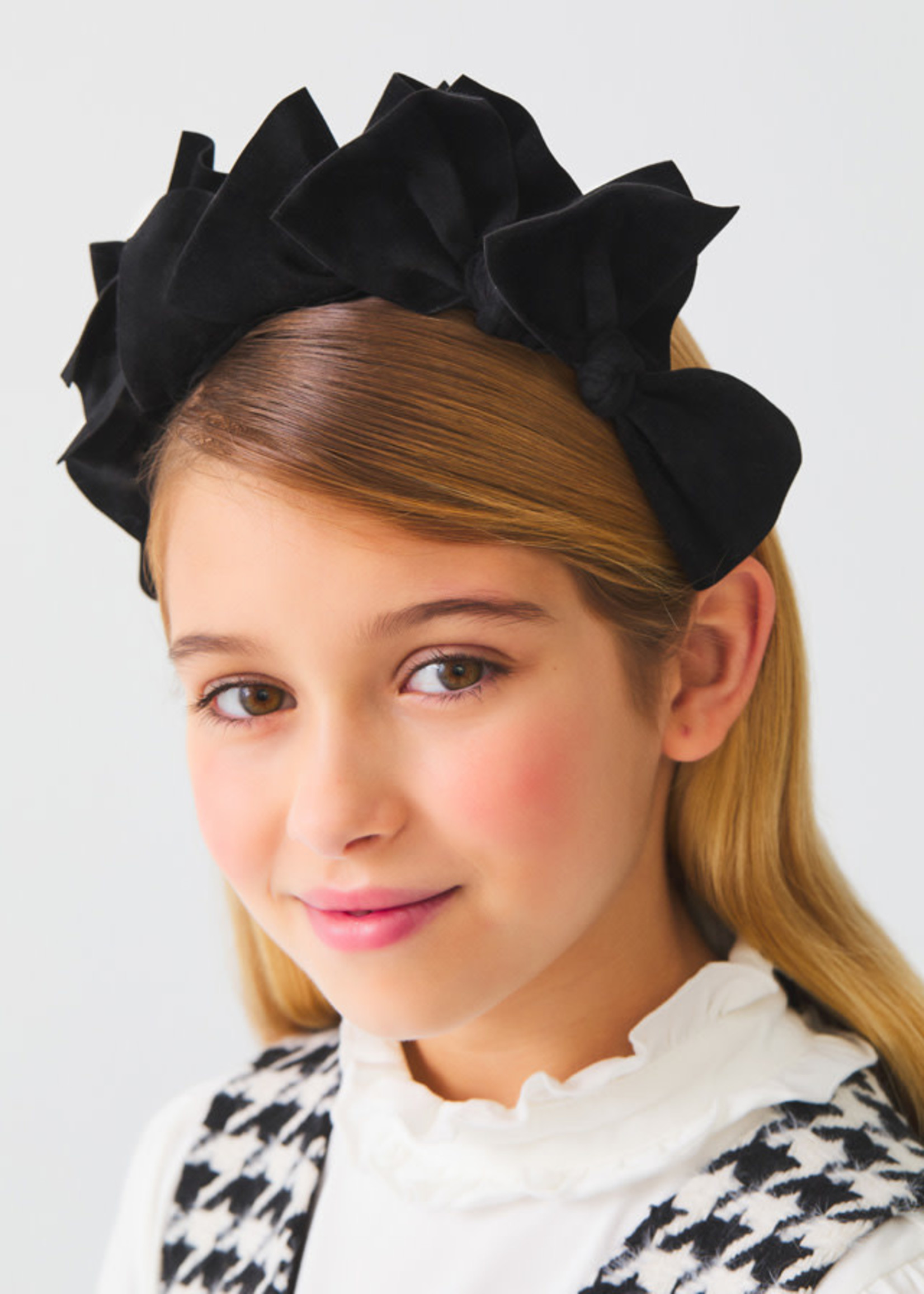 Suede Black Bows  Diadaam - Abel & Lula