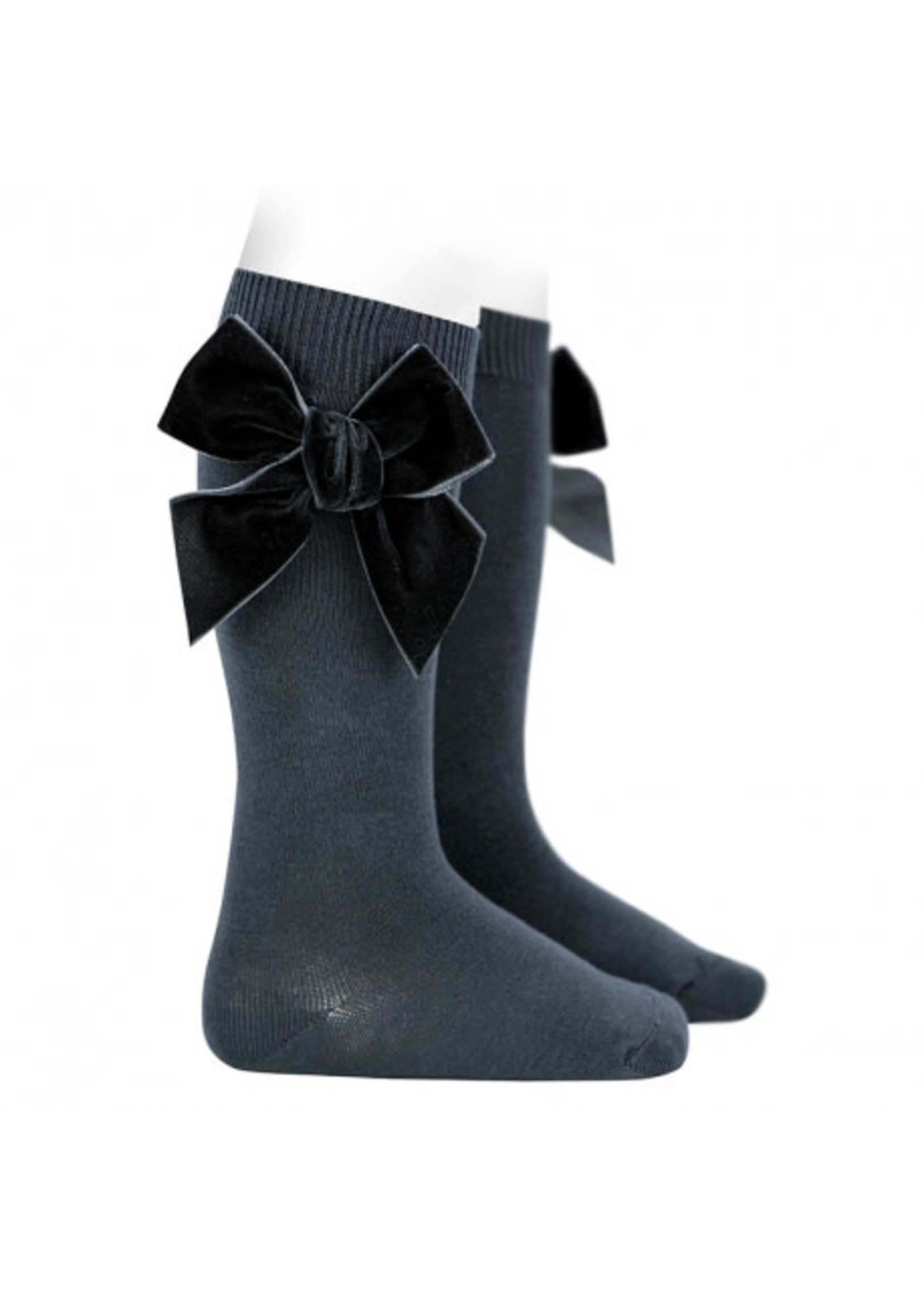 Condor Velvet Socks Knee High - Coal