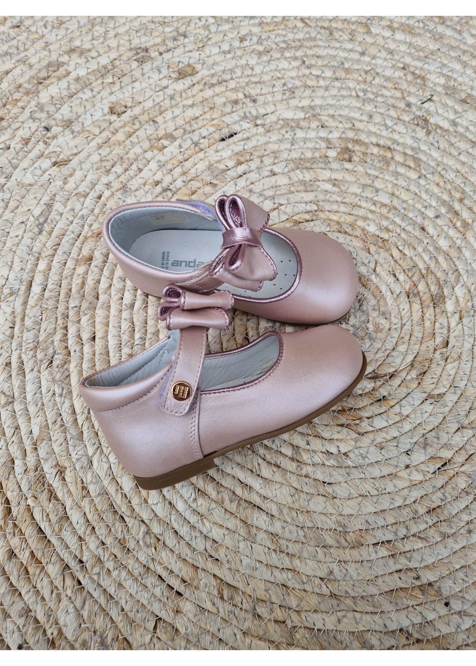 Andanines Nude Pink Shoes Bow - Andanines