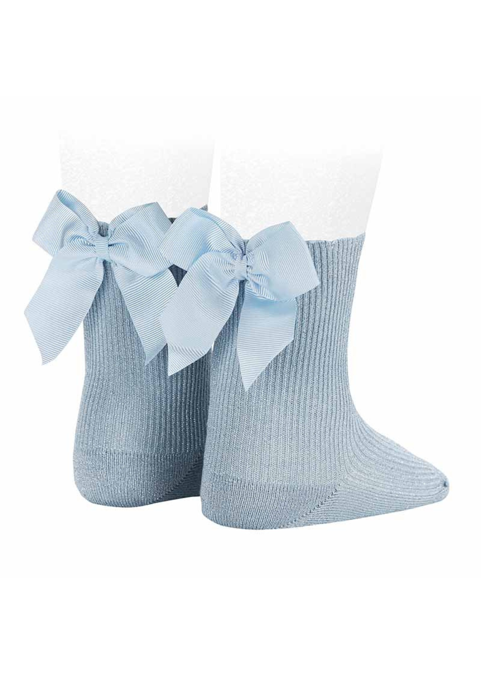 Condor Socks Glitter with Bow - Blue