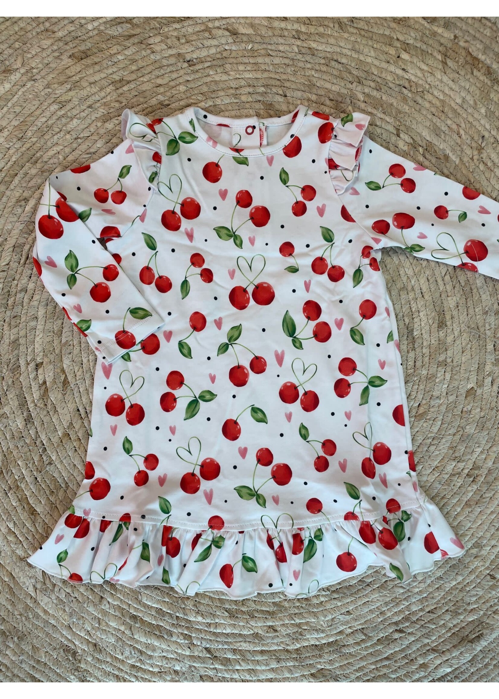 Little Pie Pyjama Dress  Cherry - Little Pie