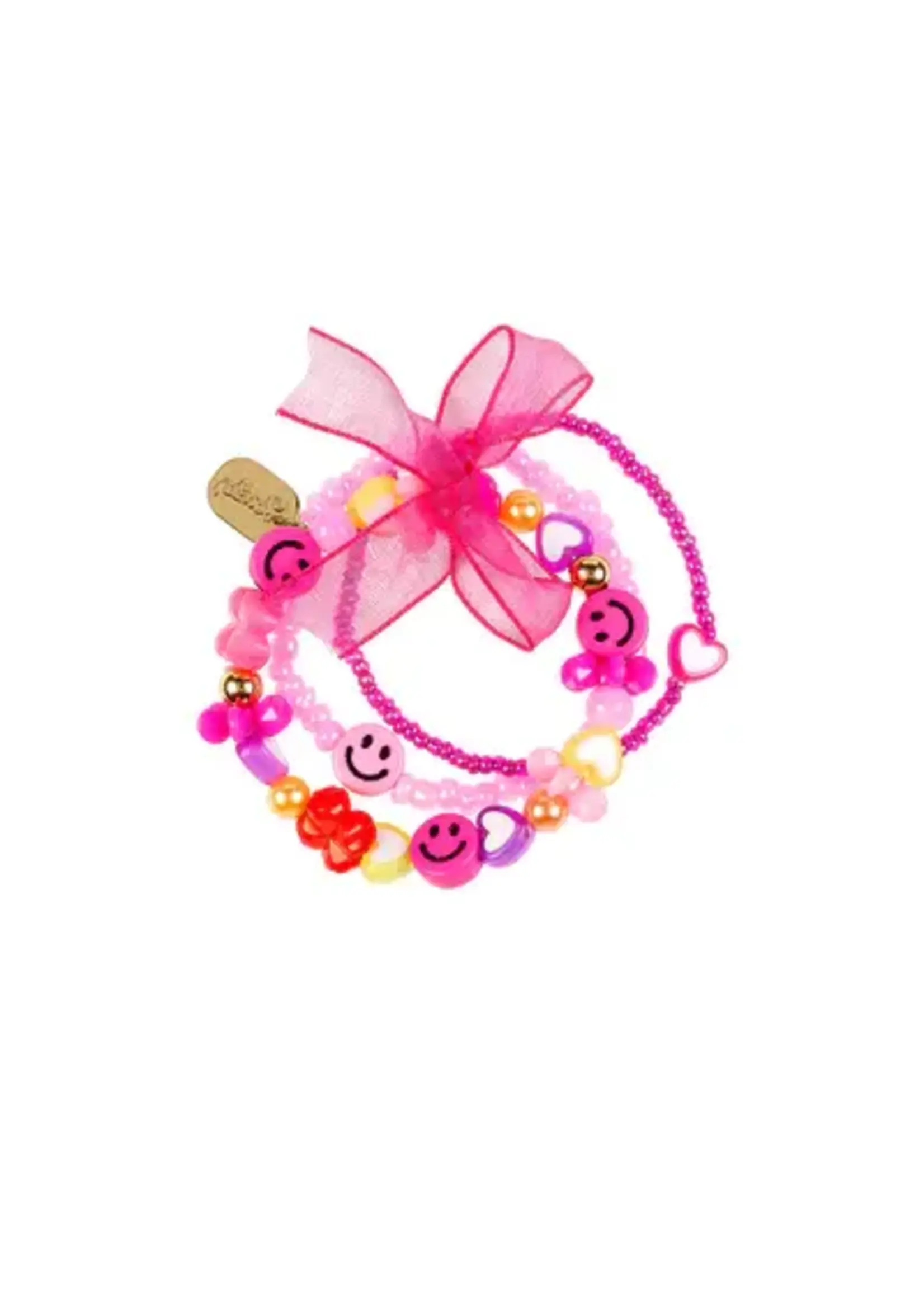 Armband Hortence Smiley Roze - Souza