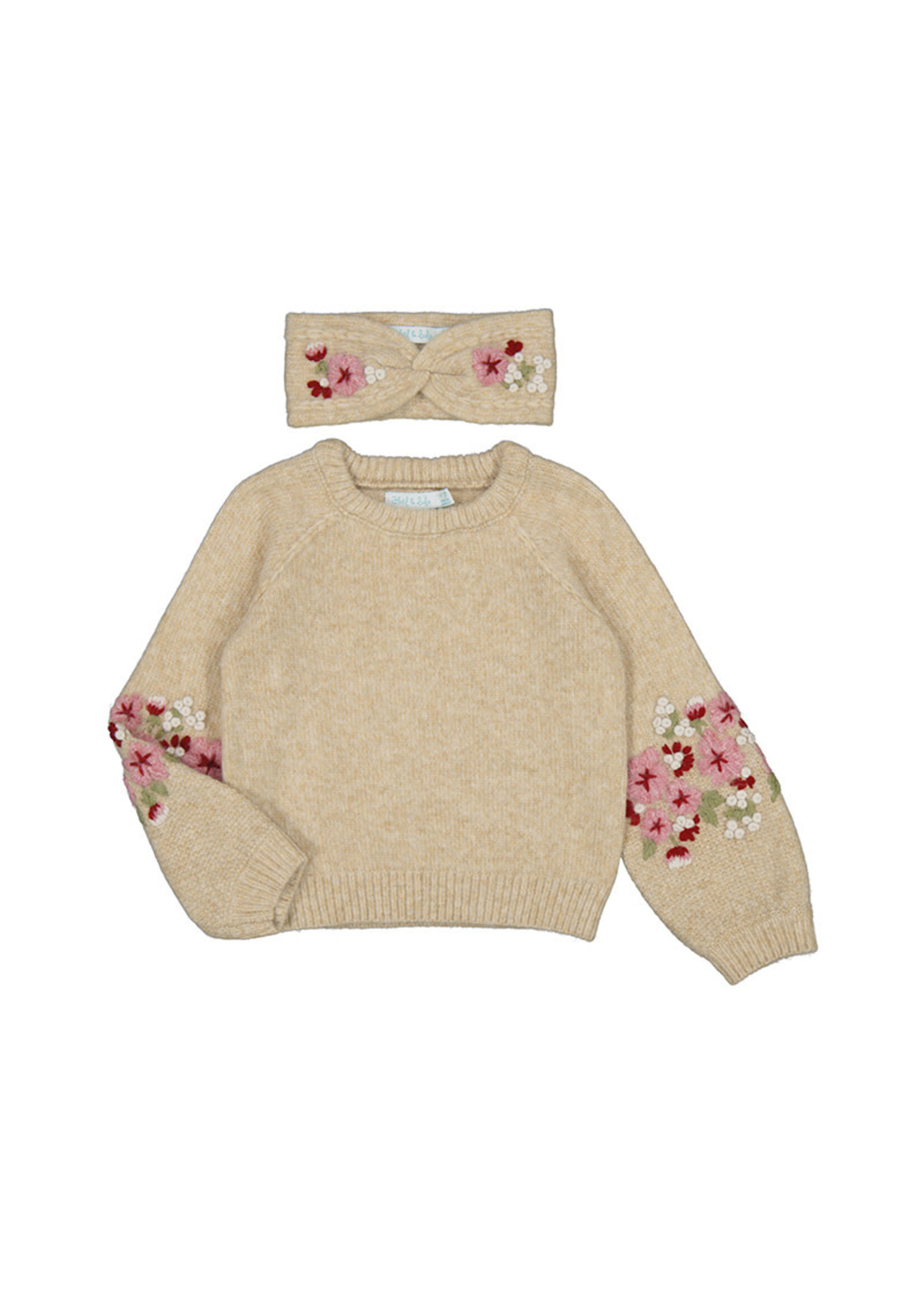 Abel & Lula Openwork Jacquard Knit Sweater