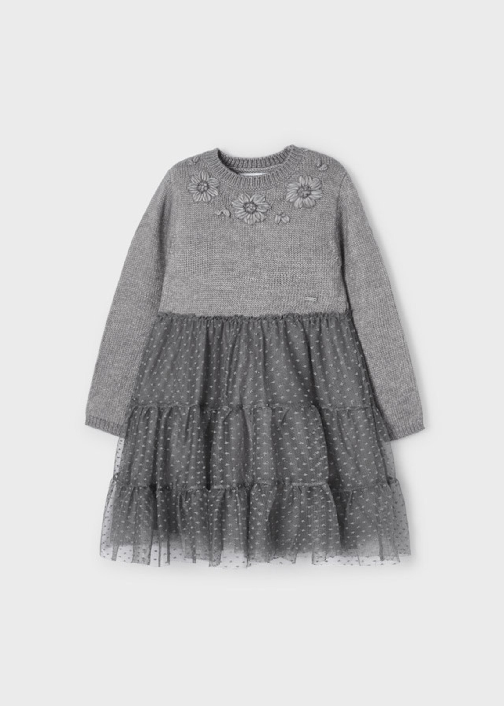 Mayoral Dress Lurex Gray - Mayoral