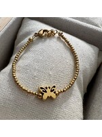 Bracelet Gold with Golden Butterfly